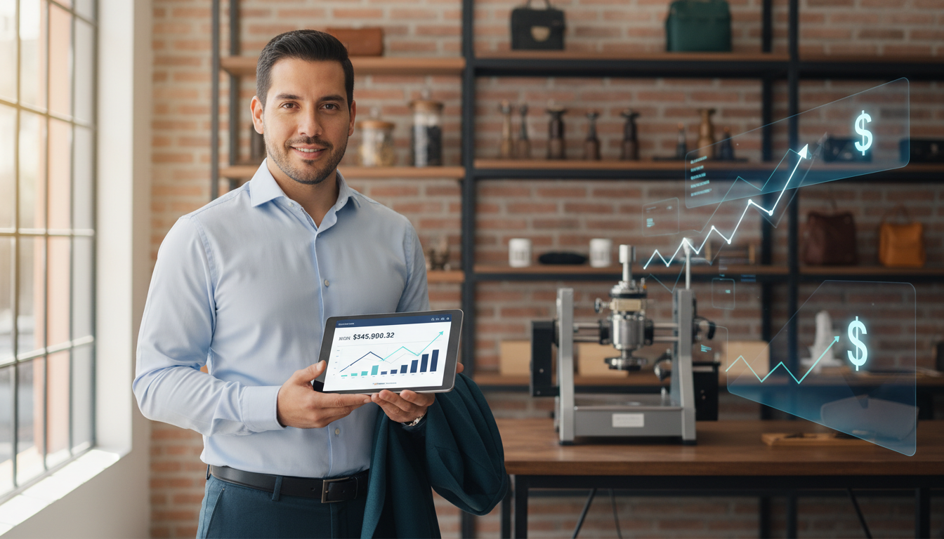 Emprendedor latino presentando solicitud de crédito