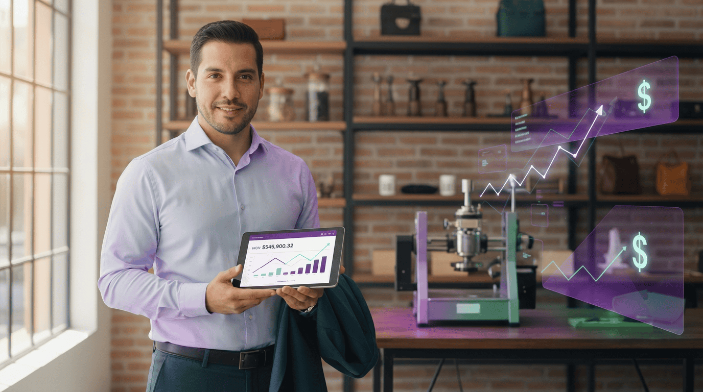 Empresario mexicano revisando opciones de cr&eacute;dito PyME