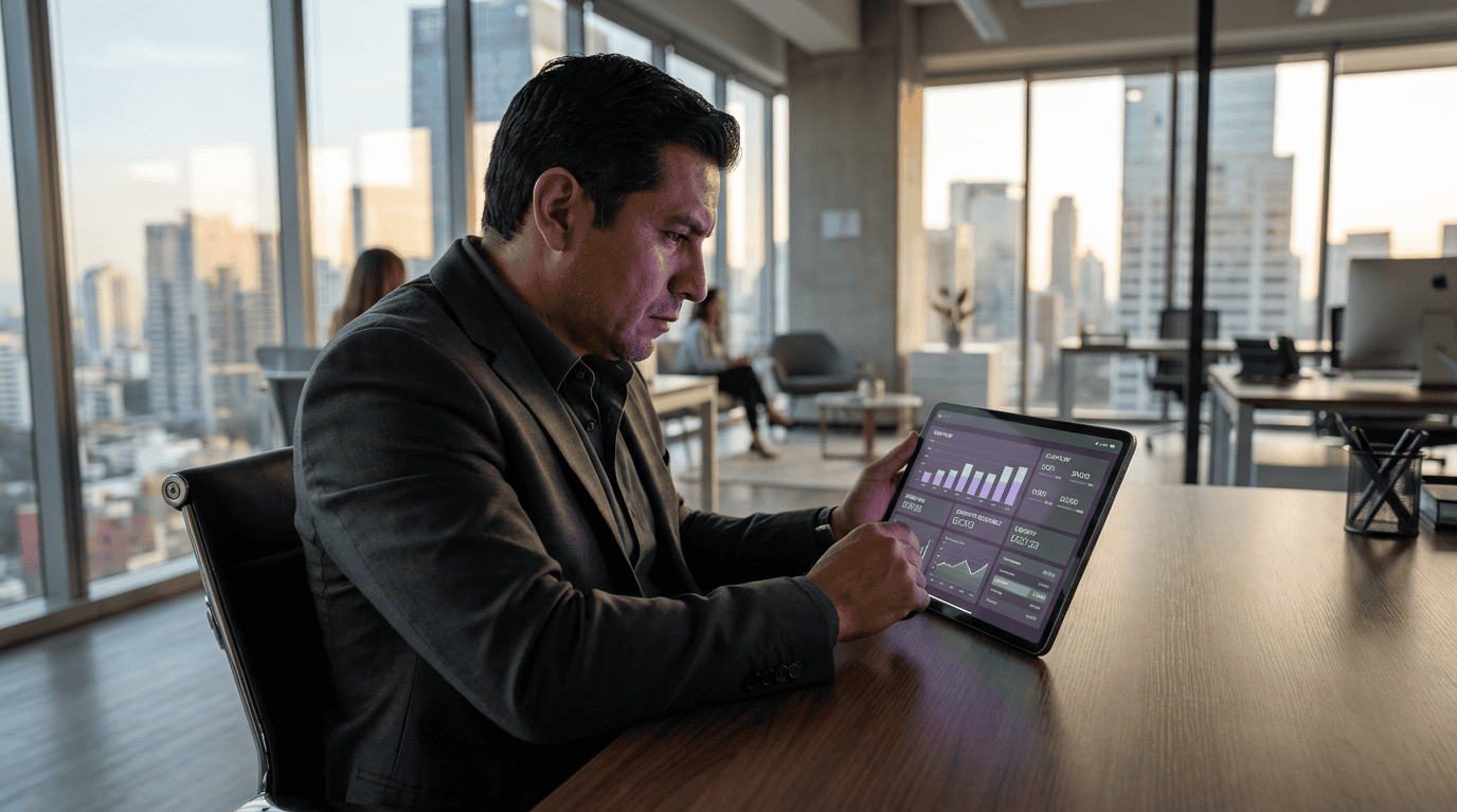 Equipo empresarial en reuni&oacute;n estrat&eacute;gica de factoraje financiero