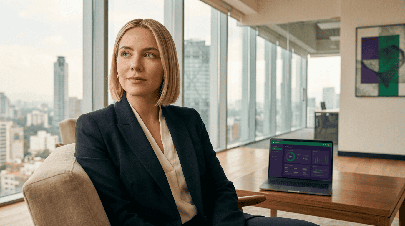 Empresario revisando documentos financieros